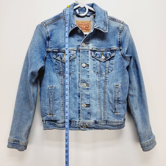 Levis Women’s Classic Denim Trucker Jacket Small S blue - Picture 4 of 11